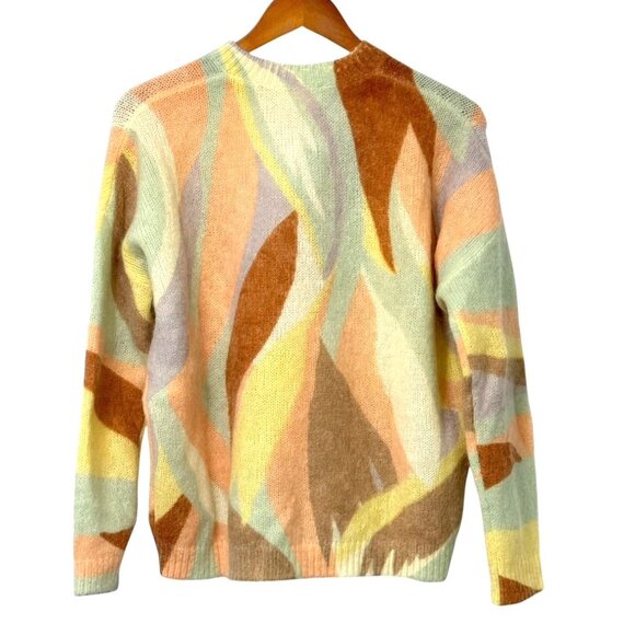Sezane Amicie Sweater Jumper Kid Mohair Wool Blend Pullover Multicolor Size S - Picture 4 of 8